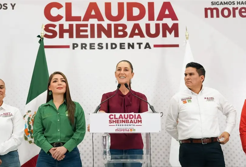 Sheinbaum encabeza las encuestas rumbo a la elecci&oacute;n presidencial. 