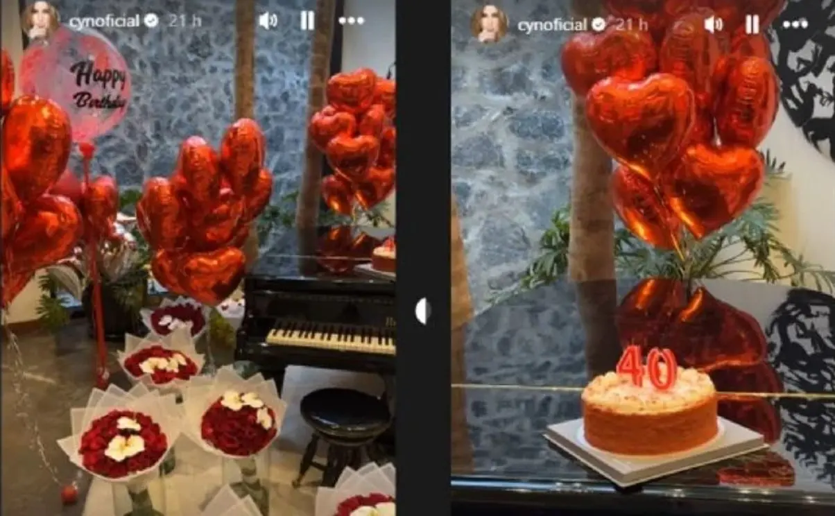 Hace poco, Carlos Rivera llen&oacute; la casa de rosas y globos de coraz&oacute;n para Cynthia con motivo de su cumplea&ntilde;os n&uacute;mero 40.