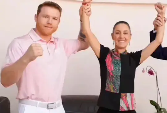 Claudia Sheinbaum tuvo la gran visita del campeón boxeador Saúl Canelo Álvarez.