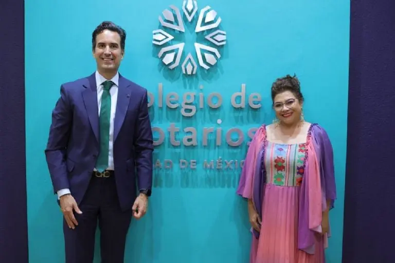 Clara Brugada se reúne con el Colegio de Notarios de la Ciudad de México - Cortesía