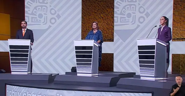 Se llevó a cabo el tercer y último debate presidencial. Foto: INE.