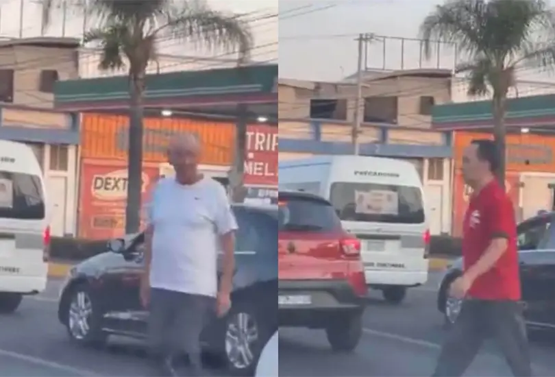 El hombre persigui&oacute; a la persona con un machete