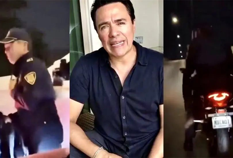 La odisea de Gustavo &Aacute;ngel: el vocalista de Los Temerarios se viste de polic&iacute;a para llegar a su concierto