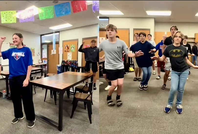 Payaso de Rodeo pone a bailar a alumnos de preparatoria en EE.UU y se vuelven virales | VIDEO Payaso de Rodeo pone a bailar a alumnos de preparatoria en EE.UU y se vuelven virales | VIDEO