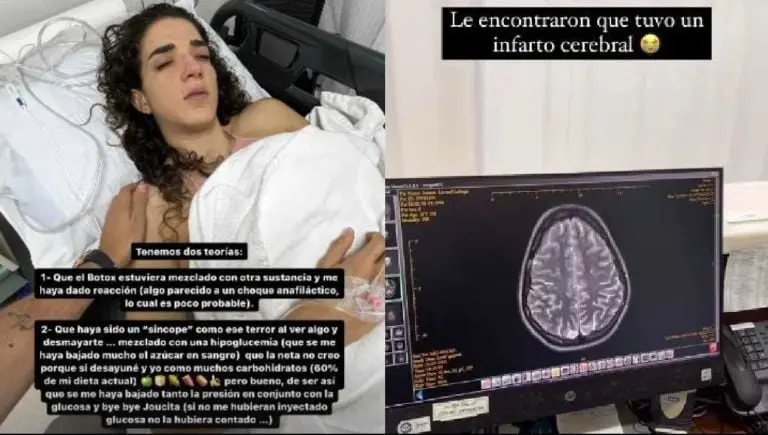 La influencer habría sufrido un infarto cerebral tras una reacción alérgica Créditos: Instagram