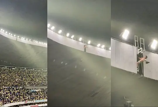 ¿Cómo llego ahí? Aficionado arriesga su vida en plena celebración del América | VIDEO