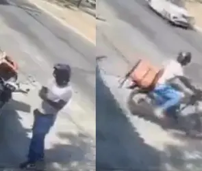 Exhiben a repartidor de Didi robando el pedido de un cliente