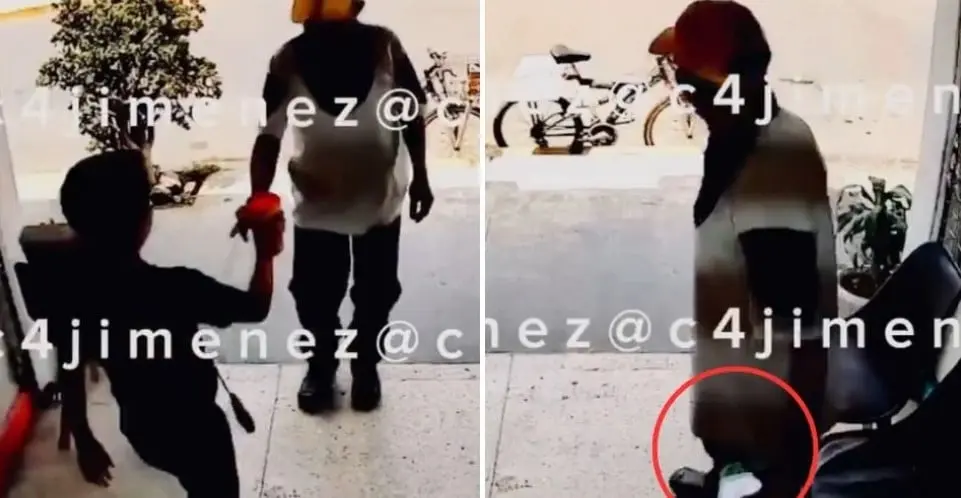 Ladr&oacute;n pide vaso de agua a ni&ntilde;o y en un descuido le roba su videojuego