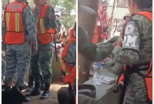 La supuestas integrantes de la Guardia Nacional fueron grabadas mientras peleaban. 