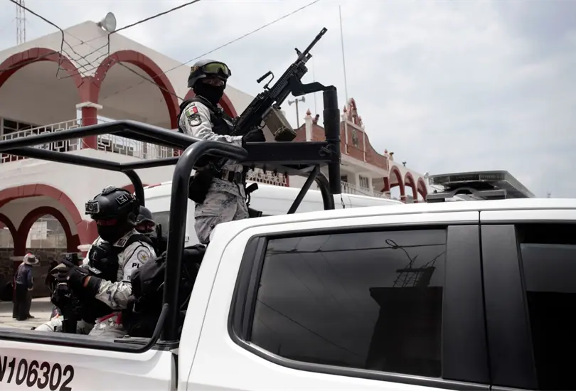 Guardia Nacional ayud&oacute; cont&oacute; con la participaci&oacute;n de varios elementos en el cateo. Foto Ilustrativa