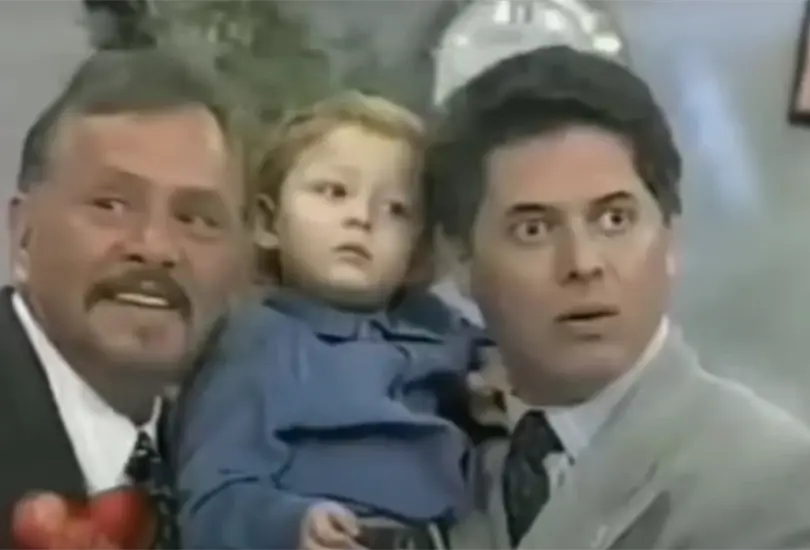 Paco Stanley con el hijo de Mario Bezares 