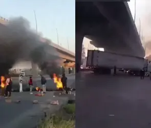 Cierran la México Puebla y hacen barricada por desaparición de Enrique Briones