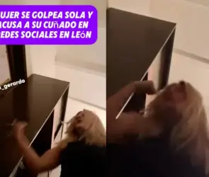VIDEO| Mujer se golpea a sí misma y acusa a su cuñado de haberla golpeado; caso indigna