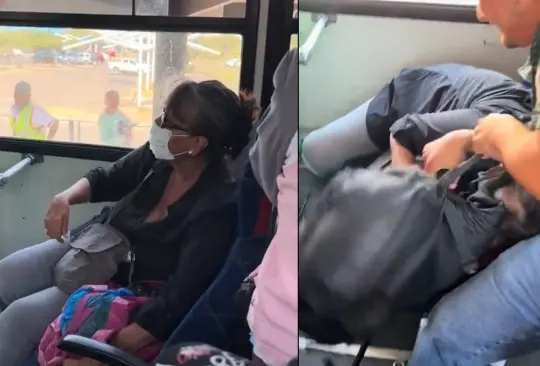 Mujer impide que hombre con bastón se siente a su lado en transporte público