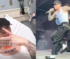 Filtran video del momento exacto en el que Peso Pluma se fractura el pie