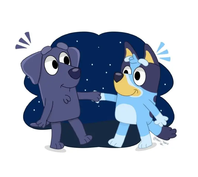 Los fan están a la espera de un posible romance entre Bluey y Jean Luc. Foto X: @Max_Toonz