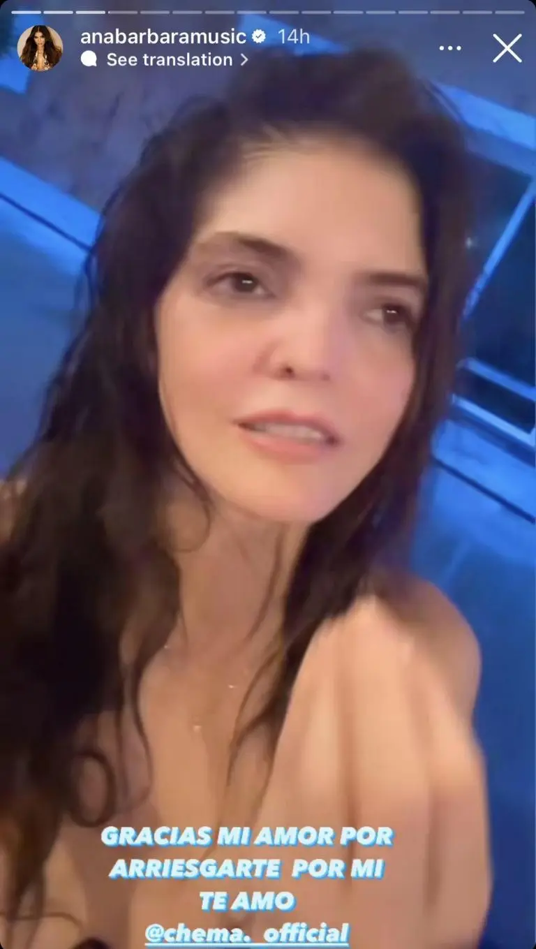 Ana Bárbara quedó en shock después del percanceFoto: Captura