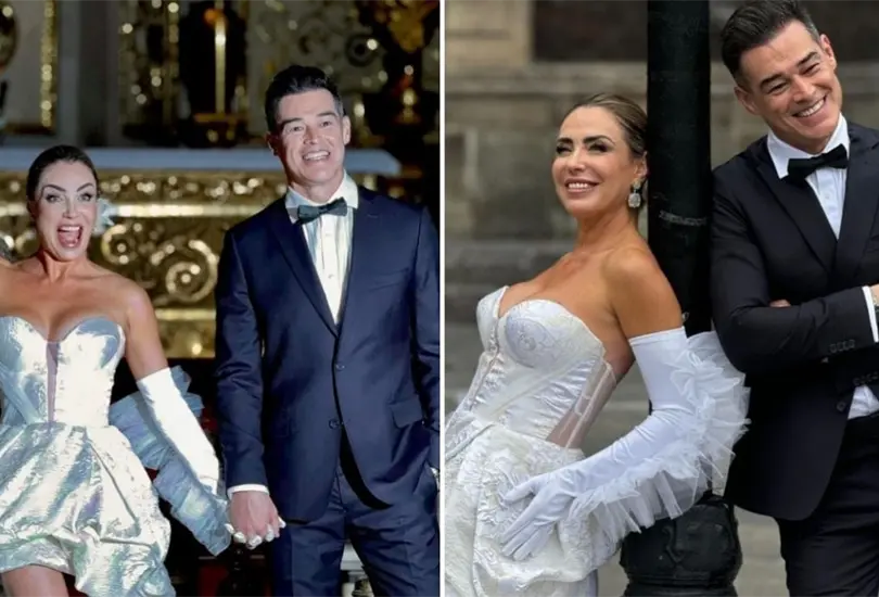 Critican a Carmen Muñoz por usar un minivestido de novia en su boda por la iglesia Critican a Carmen Muñoz por usar un minivestido de novia en su boda por la iglesia