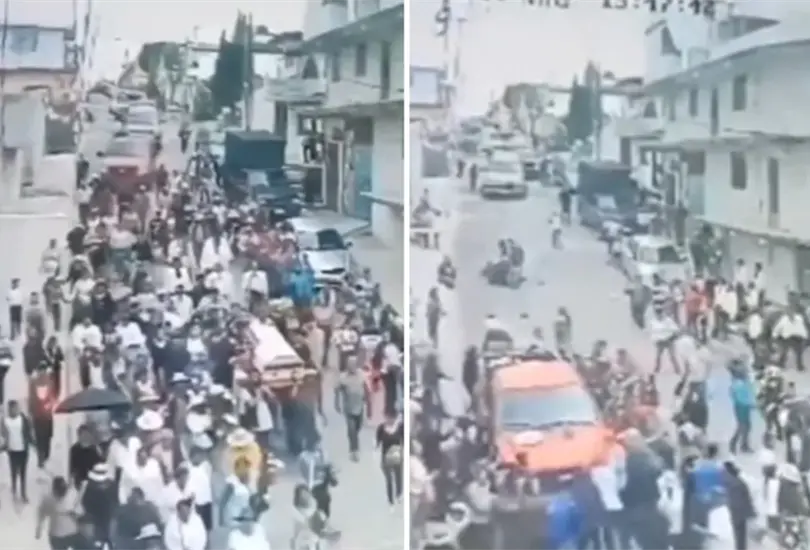 El accidente fue captado por cámaras de seguridad y más tarde compartido en redes sociales. El accidente fue captado por cámaras de seguridad y más tarde compartido en redes sociales.