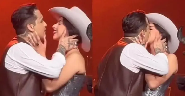 Las muestras de amor entre Nodal y la hija de Pepe Aguilar se ha dado a conocer en diversas ocasionesFoto: Redes
