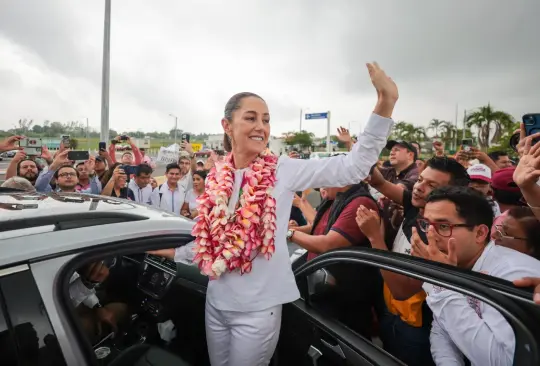 Sheinbaum llega a Minatitlán, Veracruz. 