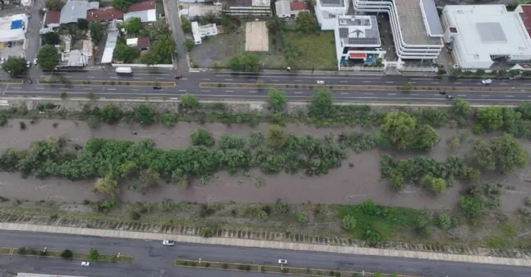 Así se ve el paso del río en TamaulipasFoto: Redes