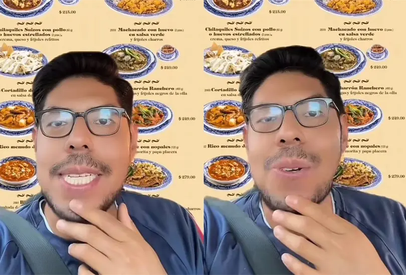 Tiktoker arremete contra desayunos de Sanborns por sus precios