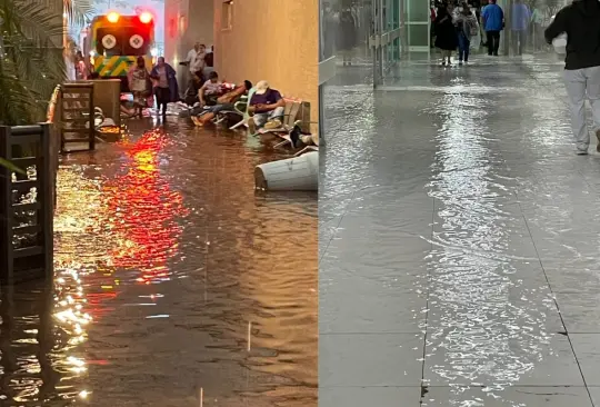 VIDEOS: Fuertes lluvias provocan inundaciones en hospitales y plazas comerciales en Mérida