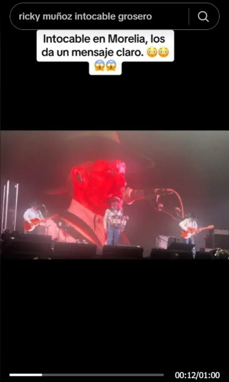 Intocable explota contra el público - Tomada de video
