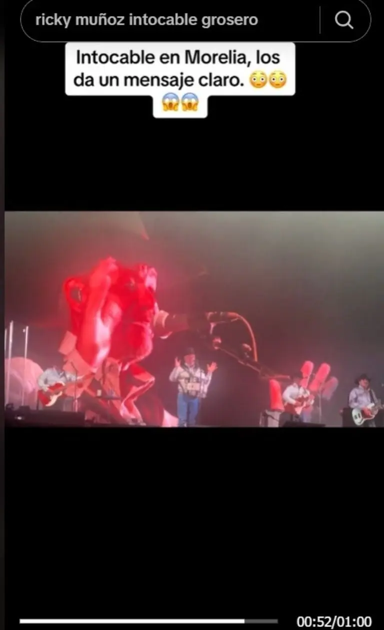 Intocable explota contra el público - Tomada de video