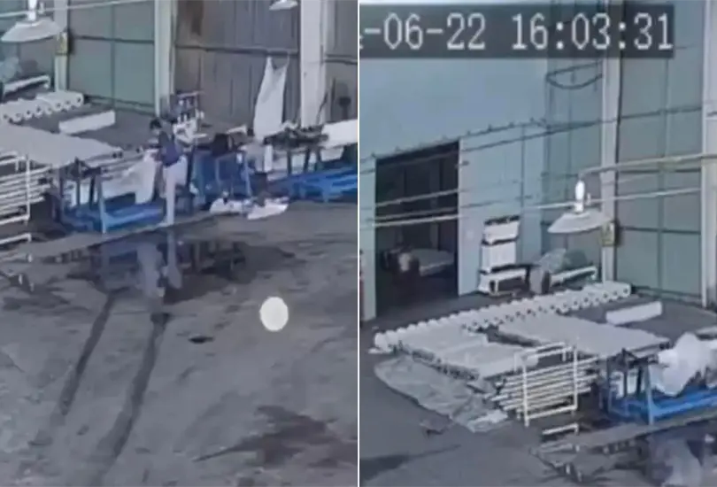 Los gritos del hombre se alcanzan a escuchar en el video