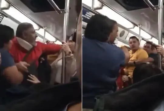 Usuarios del Metro detuvieron la pelea