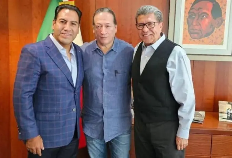 Eduardo Ram&iacute;rez, Antonio Santos y Ricardo Monreal 