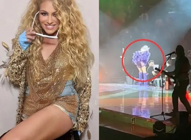 Paulina Rubio explota contra m&uacute;sico en pleno concierto 