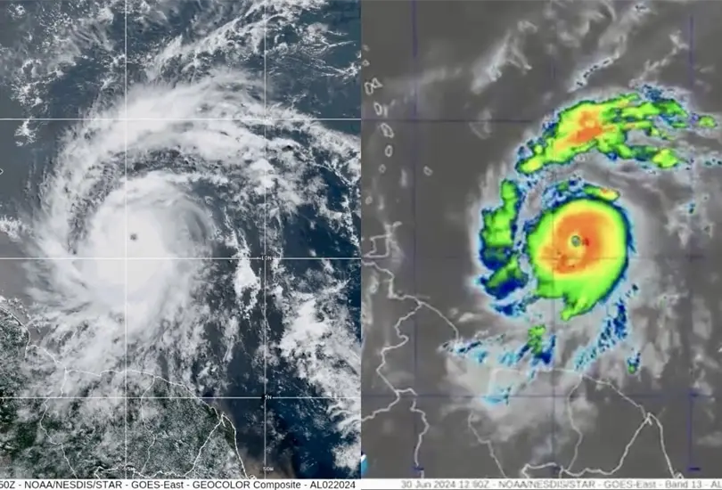 Es un monstruo: las impactantes im&aacute;genes desde el espacio del hurac&aacute;n Beryl que amenaza Canc&uacute;n