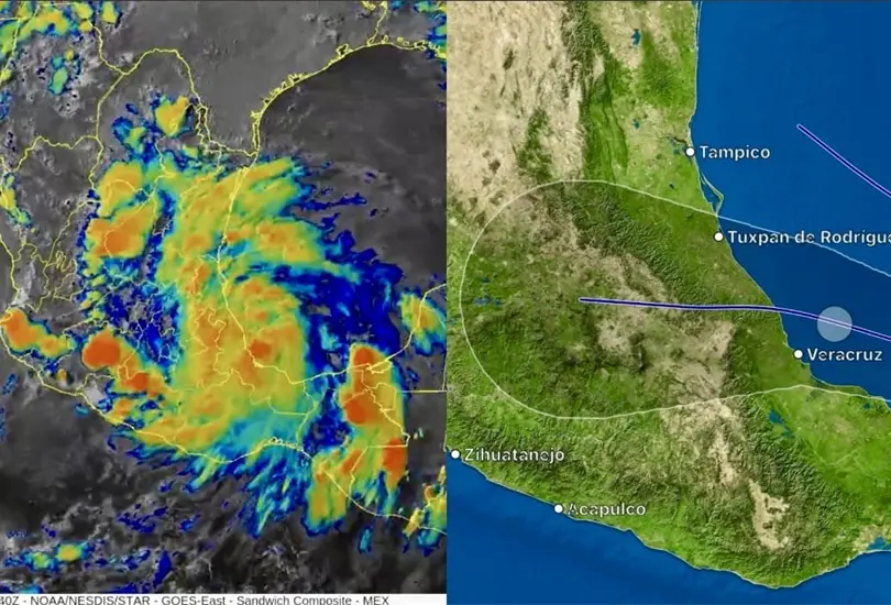 Tormenta Tropical Chris se aproxima a Veracruz con fuerza y peligrosidad