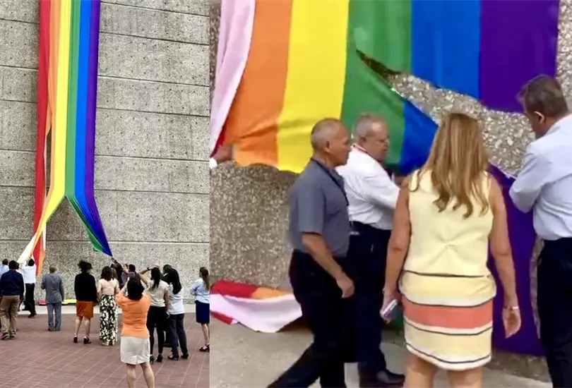 Acto de homofobia en el Infonavit al romper bandera LGBT: Sindicato en la mira del Conapred