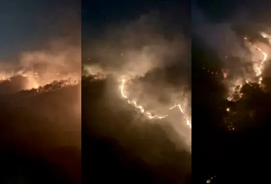 Incendio Forestal en Cuernavaca desafía a los héroes de Protección Civil para lograr sofocarlo | VIDEO