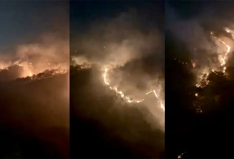 Incendio Forestal en Cuernavaca desaf&iacute;a a los h&eacute;roes de Protecci&oacute;n Civil para lograr sofocarlo | VIDEO