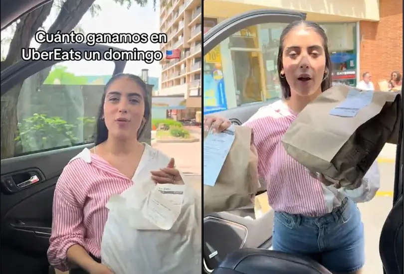 Pareja colombiana comparte cuanto ganan como repartidores de UberEasts en Nueva York.