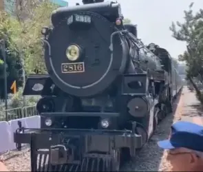 Difunden las primeras imágenes de la locomotora La Emperatriz en la CDMX