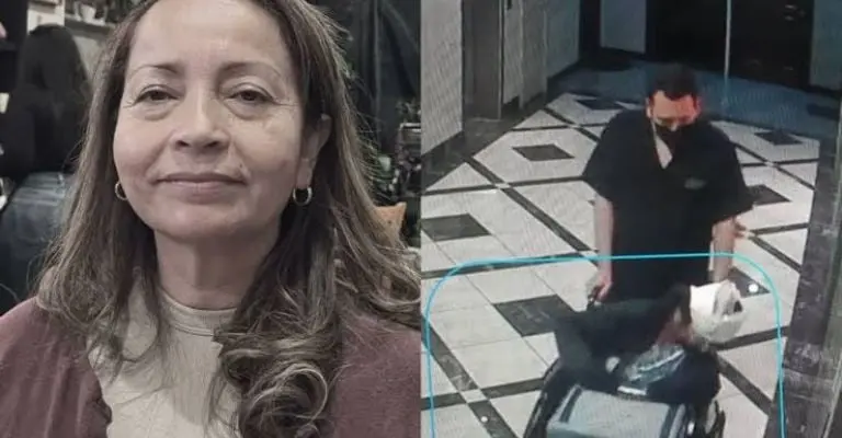 En las cámaras de seguridad se muestra el momento donde se llevan a la mujer de la clínicaFoto: Especial