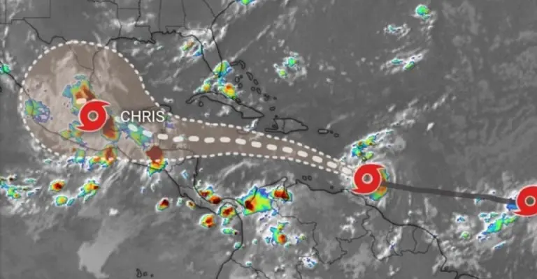 La trayectoria del huracán Beryl. Foto: especial.
