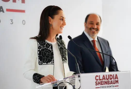 Claudia Sheinbaum junto a Lázaro Cárdenas Batel. 