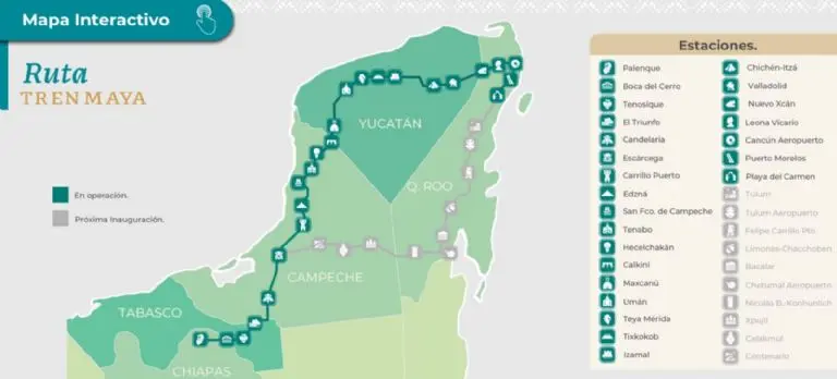Las estaciones del Tren Maya. Foto: Tren Maya.