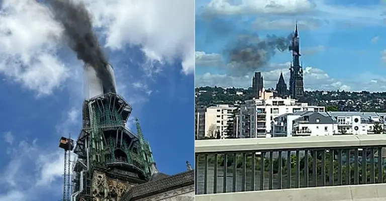 Así se vio el incendio desde distintos lugaresFoto: Redes