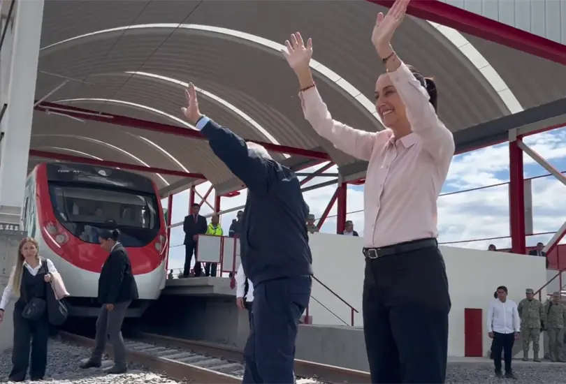 El recorrido de AMLO y Sheinbaum por el Suburbano. El recorrido de AMLO y Sheinbaum por el Suburbano.