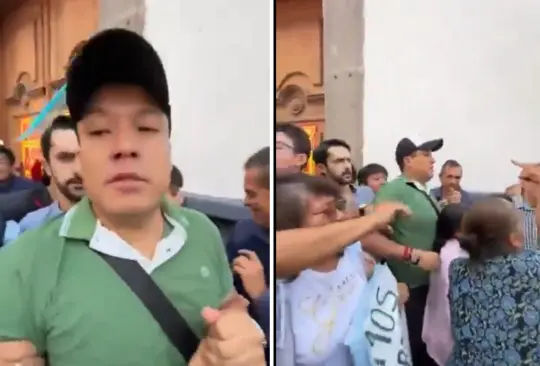 Captan pelea entre grupo provida y personas a favor de despenalización del aborto en Puebla