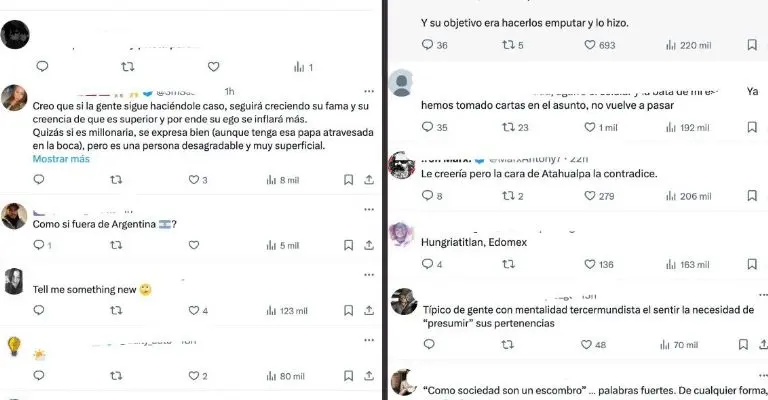 Algunas de las reacciones del video. Foto: Especial