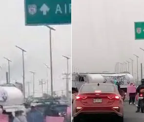 Caos en el AIFA: Vecinos de Tonanitla bloquean accesos al aeropuerto Felipe Ángeles